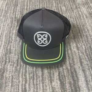 G/Fore Hat Cap Snap Back Charcoal Green Mesh Trucker Embroidered Golf Mens OSFA
